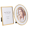 2Pcs 2 Styles Glass & Iron & Aluminum Photo Frame Stands AJEW-OC0005-83-1