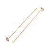 Brass Micro Pave Cubic Zirconia Stud Earring Findings CU-CBA4618-01G-07-2