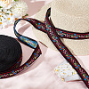 11 Yards Polycotton(Polyester Cotton) Embroidery Flower Ribbon OCOR-GA0001-98A-5