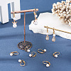 10Pcs Round Brass & ABS Imitation Pearl Leverback Earring Findings KK-TADJ0001-17-7