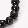 Natural Obsidian Beaded Stretch Bracelets X-BJEW-Q692-12-8mm-2