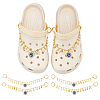 Alloy & Resin & Rhinestone Evil Eye Charm Shoe Decoration Chain FIND-AB00024-02-1