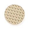 Texture Theme Round Brass Stamp Head AJEW-M036-01A-G-2