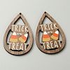 Halloween Theme Printed Wood Big Pendants X1-WOOD-TAC0015-09H-2