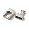 304 Stainless Steel Magnetic Clasps with Glue-in Ends STAS-P325-01P-3