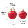 2pcs Brass Enamel Charms KK-YW0001-88-3