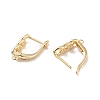Twisted Chain Shape Rack Plating Brass Hoop Earring Findings with Latch Back Closure KK-D083-06G-2