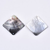 Natural Black Lip Shell Pendants SHEL-N026-64A-01-2