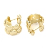 Brass Heart Stud Earrings EJEW-M228-03G-2