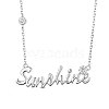 SHEGRACE Rhodium Plated 925 Sterling Silver Pendant Necklace JN695A-1