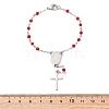 Glass Beads Rosary Bracelets BJEW-A032-04P-02-3