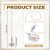 1Pc Glass Flower Hanging Ornaments HJEW-LP0002-65B-2