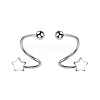 S925 Silver S-shaped Earrings Cuff Earrings AV9909-2-1