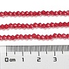 Baking Painted Transparent Glass Beads Strands DGLA-F029-J2mm-09-5