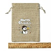 12Pcs 12 Styles Christmas Printed Burlap Packing Pouches Drawstring Bags ABAG-FS0001-03B-5