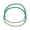 2Pcs Christmas Theme Glass Seed Beads Stretch Bracelets for Women Men KU4838-3-1