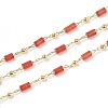 Natural Agate Handmade Beaded Chains CHC-K008-C02-3