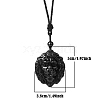 Natural Obsidian Pendant Necklace for Men PW-WG33725-10-1