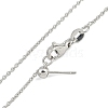 1mm Rack Plating Brass Cable Chain Adjustable Slider Necklaces for Women Men MAK-L044-55P-1