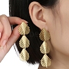 201 Stainless Steel Leaf Dangle Stud Earrings EJEW-D084-09G-2