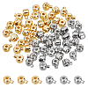 ARRICRAFT 60Pcs 2 Colors Brass Crimp Beads FIND-AR0001-55-1