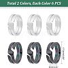 12Pcs 2 Colors 304 Stainless Steel Finger Ring RJEW-UN0001-18-5