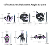 12Pcs 6 Styles Halloween Acrylic Pendants SACR-CJ0001-21-2