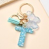 Resin & Acrylic & Faux Suede Tassel Keychain X1-KEYC-YW00117-20-1