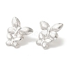 Rack Plating Butterfly Brass Stud Earrings EJEW-B062-36P-2