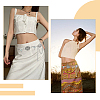 1Pc Tibetan Style Alloy Oval & Cattle Skull Head Link Chain Waist Belly Body Chains for Women AJEW-DC0003-23AS-5
