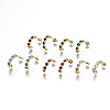 Brass Micro Pave Cubic Zirconia Stud Earrings EJEW-N011-18-NF-2