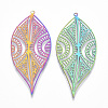 Ion Plating(IP) 201 Stainless Steel Filigree Big Pendants X-STAS-T057-09-2