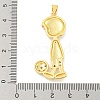 Rack Plating Brass Micro Pave Clear Cubic Zirconia Pendants KK-K341-76A-G-3