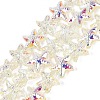 Electroplate Transparent Glass Beads Strands EGLA-Q136-01A-03-1