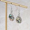 Elegant Brass Shell Teardrop Dangle Earrings DK3266-1