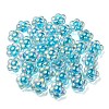 UV Plating Rainbow Iridescent Transparent Acrylic Beads OACR-C007-11C-1