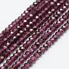 Natural Garnet Bead Strands G-P271-3mm-08-1