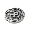 Rune Letters Alloy Pendants PALLOY-S193-01AS-22-2