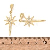 Brass Micro Pave Clear Cubic Zirconia Pendants KK-G543-15G-02-3