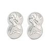 Non-Tarnish Peanut 304 Stainless Steel Ear Studs EJEW-L290-032P-1