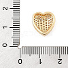 Brass Micro Pave Cubic Zirconia Slide Charms ZIRC-I068-10G-4