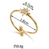 Star 304 Stainless Steel with Crystal Rhinestone Cuff Rings for Women FS-WGC8D6E-02-2