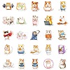 50Pcs Cute Hamster Graffiti PVC Adhesive Waterproof Stickers Self-Adhesive Stickers PW-WG1FFDA-01-5