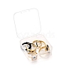 6Pcs 6 Style Golden Brass Cuff Rings RJEW-LS0001-04-7