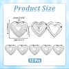 12Pcs 316 Stainless Steel Photo Locket Pendants STAS-HY0002-03-2