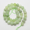 Natural New Jade Stone Round Bead Strands X-G-O039-16-8mm-2