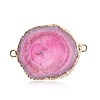 Natural Druzy Agate Connector Charms PW-WG90109-05-1