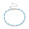 304 Stainless Steel Rhinestone Cup Link Bracelets for Women BJEW-F488-20P-3