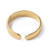 Ion Plating(IP) 304 Stainless Steel Crescent Moon Open Cuff Ring for Women X-RJEW-C046-01G-3