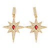Brass Micro Pave Clear Cubic Zirconia Pendants KK-G543-15G-01-1